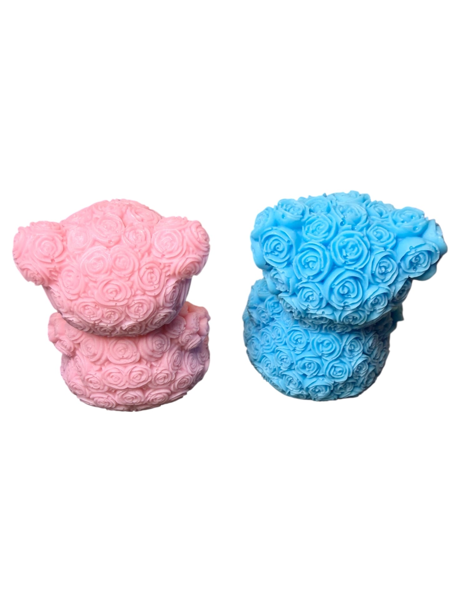 Rose Teddy Bear Soap for Baby Showers or Birthday Party Favors - Goats Milk and Natural Ingredients - Personalization Available 1.8 oz