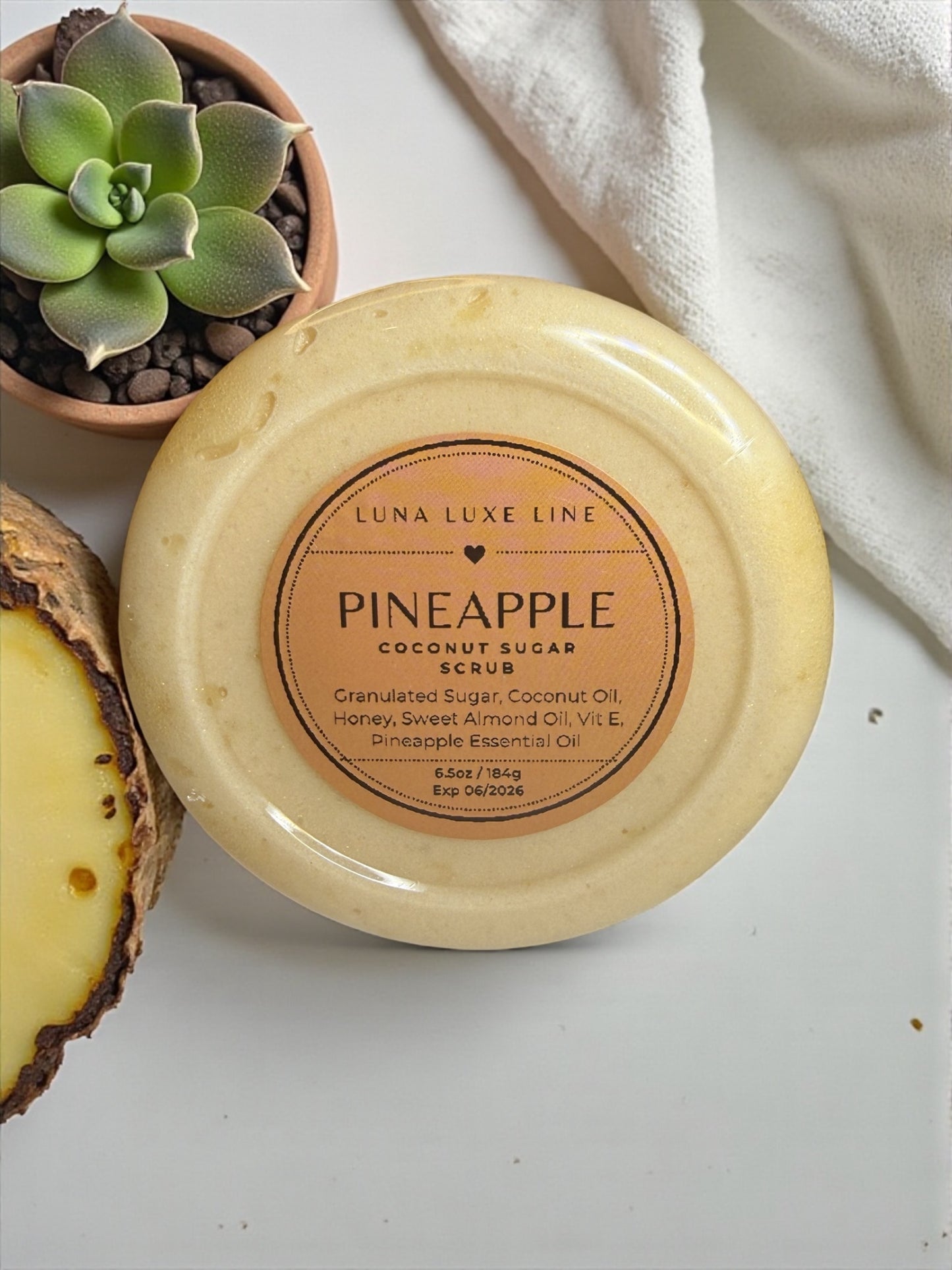 Whipped Pineapple Glow Sugar Scrub w Coconut Oil 7 oz