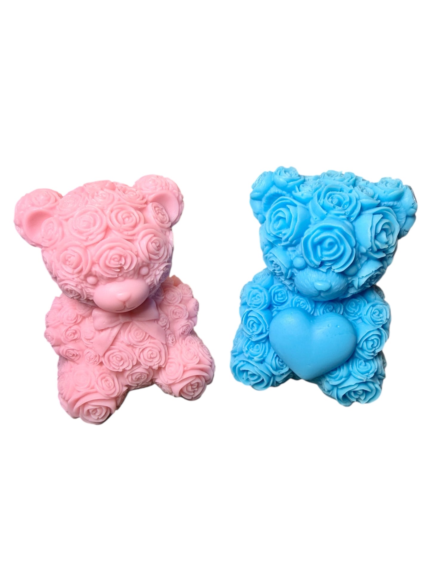 Rose Teddy Bear Soap for Baby Showers or Birthday Party Favors - Goats Milk and Natural Ingredients - Personalization Available  1.8 oz