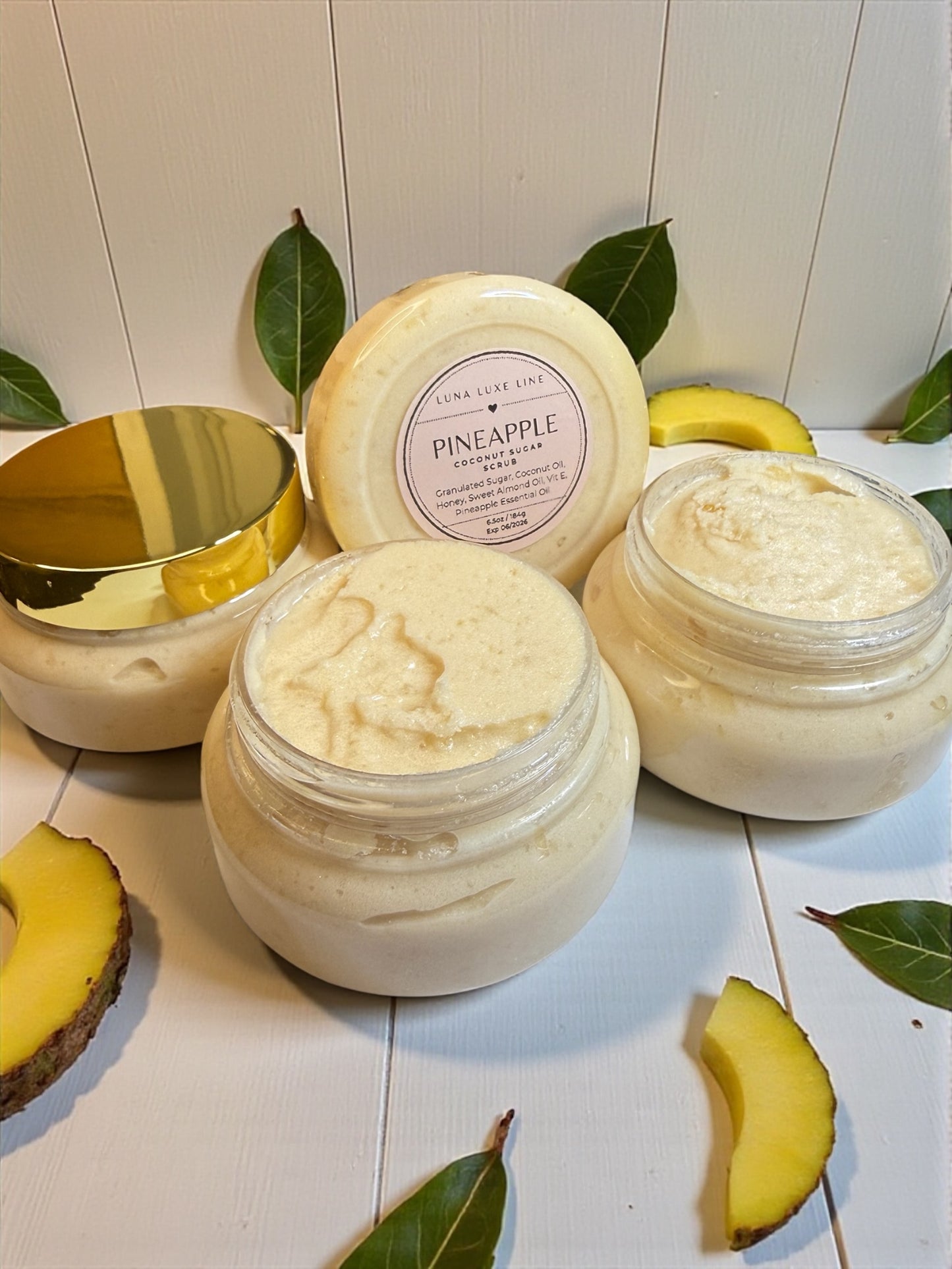 Whipped Pineapple Glow Sugar Scrub w Coconut Oil 7 oz